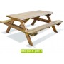 Table pique nique en bois - Cette table avec banc s de Jardipolys, ou table de pique nique bois est traitée autoclave