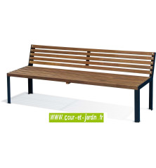 Banc de jardin AMAZONE bois et métal