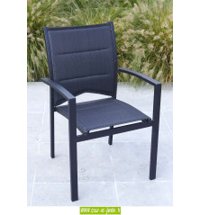 Salon de jardin MODULO 4 noir - fauteuil