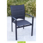 Salon de jardin aluminium "Modulo 4" noir à 4 fauteuils avec textilène Salon de jardin aluminium "Modulo 4" noir à 4 fauteuils avec textilène