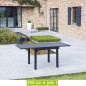 Salon de jardin aluminium "Modulo 4" noir à 4 fauteuils avec textilène Salon de jardin aluminium "Modulo 4" noir à 4 fauteuils avec textilène