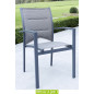 Salon de jardin aluminium "Modulo 4" gris anthracite à 4 fauteuils Salon de jardin aluminium "Modulo 4" gris anthracite à 4 fauteuils
