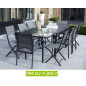 Salon de jardin MODULO 4 / 8 gris - alu textilène Salon de jardin MODULO 4 / 8 gris - alu textilène