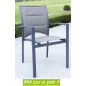 Salon de jardin MODULO 4 / 8 gris - alu textilène Salon de jardin MODULO 4 / 8 gris - alu textilène