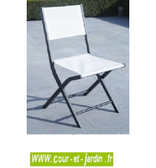 Salon de jardin MODULO 4 / 8 noir -chaise