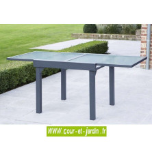 Salon de jardin MODULO 4 / 8 gris - alu textilène