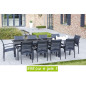 Salon de jardin MODULO 6 / 10 noir - alu textilène Salon de jardin MODULO 6 / 10 noir - alu textilène