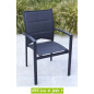 Salon de jardin MODULO 6 / 10 noir - alu textilène Salon de jardin MODULO 6 / 10 noir - alu textilène
