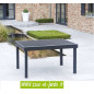 Salon de jardin MODULO 6 / 10 noir - alu textilène Salon de jardin MODULO 6 / 10 noir - alu textilène
