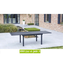 Salon de jardin MODULO 6 / 10 noir - alu textilène