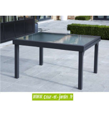 Salon de jardin MODULO 6 / 10 gris - alu textilène