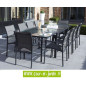 Salon de jardin MODULO 6 / 10 gris - alu textilène Salon de jardin MODULO 6 / 10 gris - alu textilène