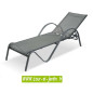 Bain de soleil SUNSET alu / textilène gris anthracite Bain de soleil SUNSET alu / textilène gris anthracite