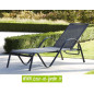 Bain de soleil SUNSET alu / textilène gris anthracite Bain de soleil SUNSET alu / textilène gris anthracite