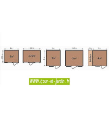 Abri bois EUROPE 3,75m²