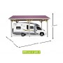 Dimensions de ce carport adossé ou carport en kit camping car AR3560BMCC. Carport en bois