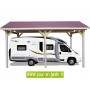 Carport Camping-car en bois AR 3560 BM CC . Cet abri de camping car ou carport en kit de 400 x 630 cm est en bois traité