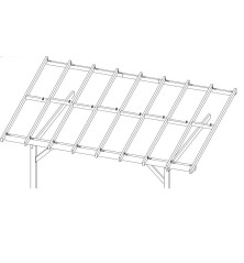 Sur ces abris à voiture AM3350STL ou auvents bois, les chevrons sont fixés par des équerres - pergola bois