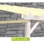 Auvent mural ou carport en bois AM4563STL 4,5mx6,32m monopente sans couverture - pergola pour terrasse