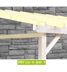 Auvent - carport bois 28,5 m²