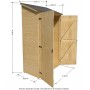 Dimensions de l'armoire murale en bois ED 1206.01. Petite armoire de jardin
