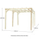 Tonnelle - carport bois - 14.91 m² Tonnelle - carport bois - 14.91 m²