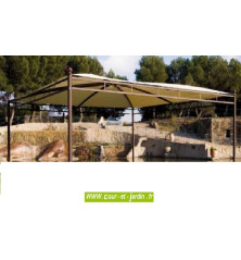 Toile pour tonnelle de jardin 3.5x3.5 Illusion carrée - toile pergola