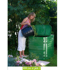 Composteur Thermo-King 400 litres vert - trappe dépöt des déchets