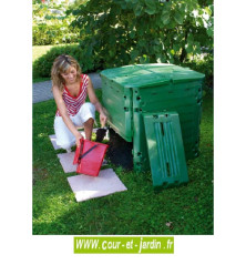 Composteur Thermo-King 600 litres vert - trappe enlèvement compost