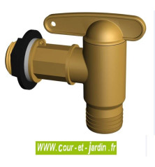 Récupérateur d'eau TONNEAU VINO - robinet PE imitation laiton