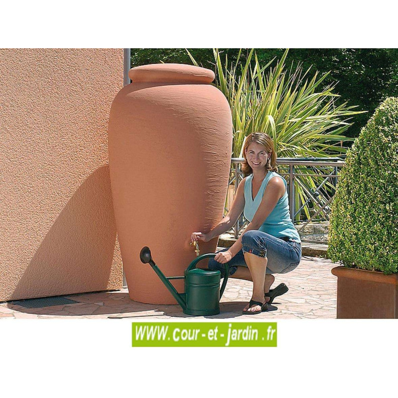 Récupérateur d'eau AMPHORE 500L coloris terracotta