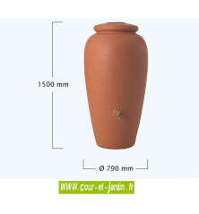 Récupérateur d'eau AMPHORE 500L - dimensions