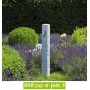 Fontaine extérieure polyéthylène "Granit" aspect pierre, coloris gris clair - fontaine pour jardin