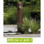 Fontaine pour jardin "Wood" en polyéthylène bois foncé - fontaine d'exterieur