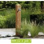 Fontaine extérieure avec robinet en polyéthylène imitation bois clair "wood" - Fontaine de jardin