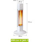 Chauffage d'appoint infrarouge Veito SIGMA 1200w Blanc sur pied Chauffage d'appoint infrarouge Veito SIGMA 1200w Blanc sur pied