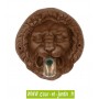 Mascaron Tête de lion coloris brun antique avec bec verseur - Fontaine de terrasse