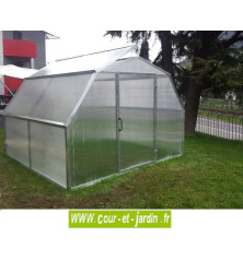 Serre jardin Flora acier galva et polycarbonate de 3,25 x 3m