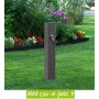 Borne d'extérieur en fonte Pixel, sans vasque - Fontaine borne de jardin de coloris gris 7016