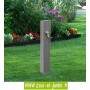 Fontaine d'eau en fonte Pixel, sans vasque - Fontaine colonne jardin coloris gris 4111