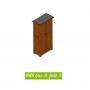 Armoire de jardin ou armoire de terrasse PÉPE. Ce meuble de rangement terrasse est en bois lasuré brun. Meuble pour balcon
