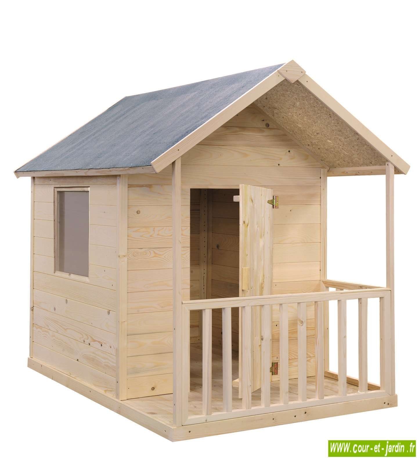 Maison de jardin enfant extérieur - cabane en bois avec plancher