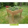 Table potagère TPO01 de 100 x 100cm. Ce carré potager sur pied est en bois traité classe 4. Jardinière surélevée