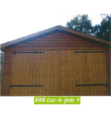 Garage ossature bois - de la série 2000 des garages bois en kit de CIHB  -  abri garage bois