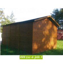Garage bois, de 15m², de la série 2000 des garages en bois en kit de cihb  -  garage ossature bois