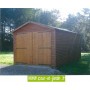 Garage en bois en kit de 18m², Série 2000 des garages en bois, de Cihb - hauteur 2m40 - garage à voiture