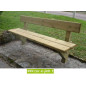 Banc de jardin en bois Périgord à sceller dans le béton Banc de jardin en bois Périgord à sceller dans le béton