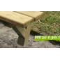 Banc de jardin en bois Périgord à sceller dans le béton Banc de jardin en bois Périgord à sceller dans le béton