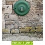 Mascaron de fontaine jardin Quino, coloris vert 2500 . Robinet extérieur