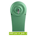 Dosseret grand modèle seul de la Fontaine de jardin murale Quino - coloris vert 2300. Fonderie Dommartin